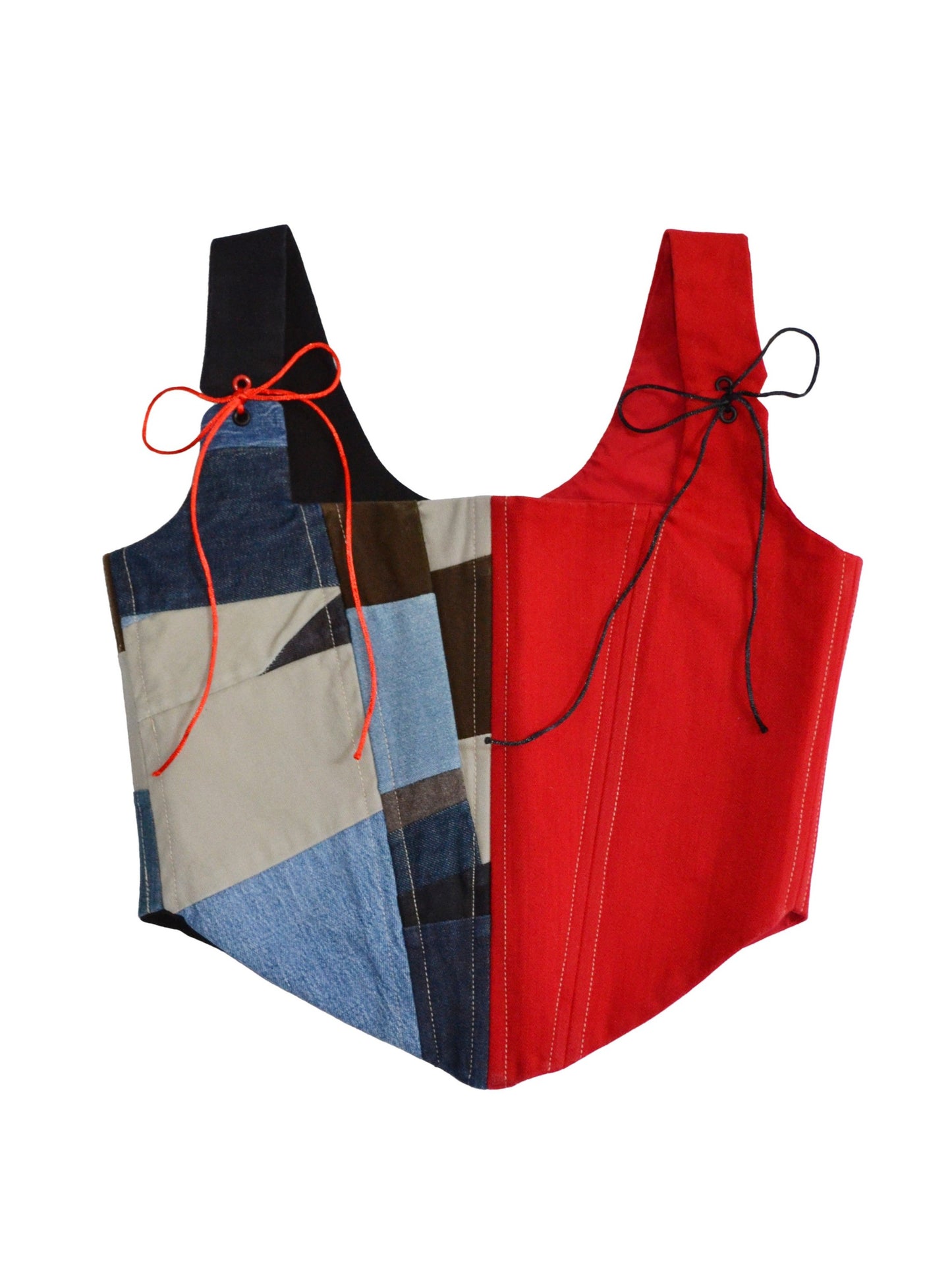 RED PATCHWORK CORSET