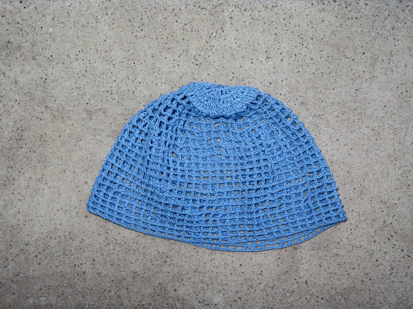 Baby Blue Crochet Cotton Beanie