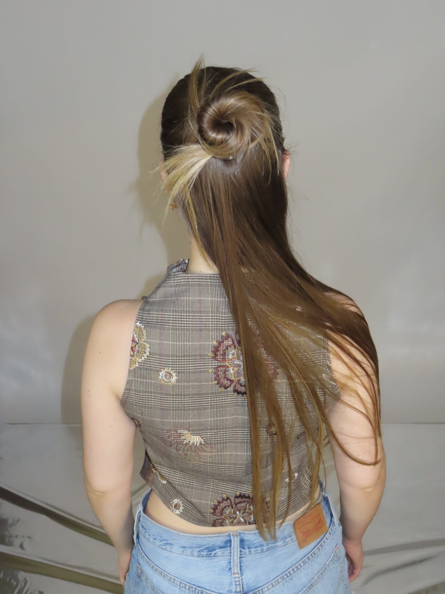 Embroidered Cotton Bow Top