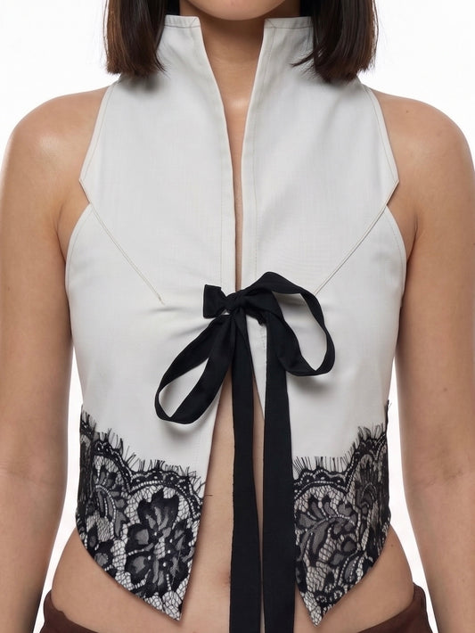 Lace Bow Top