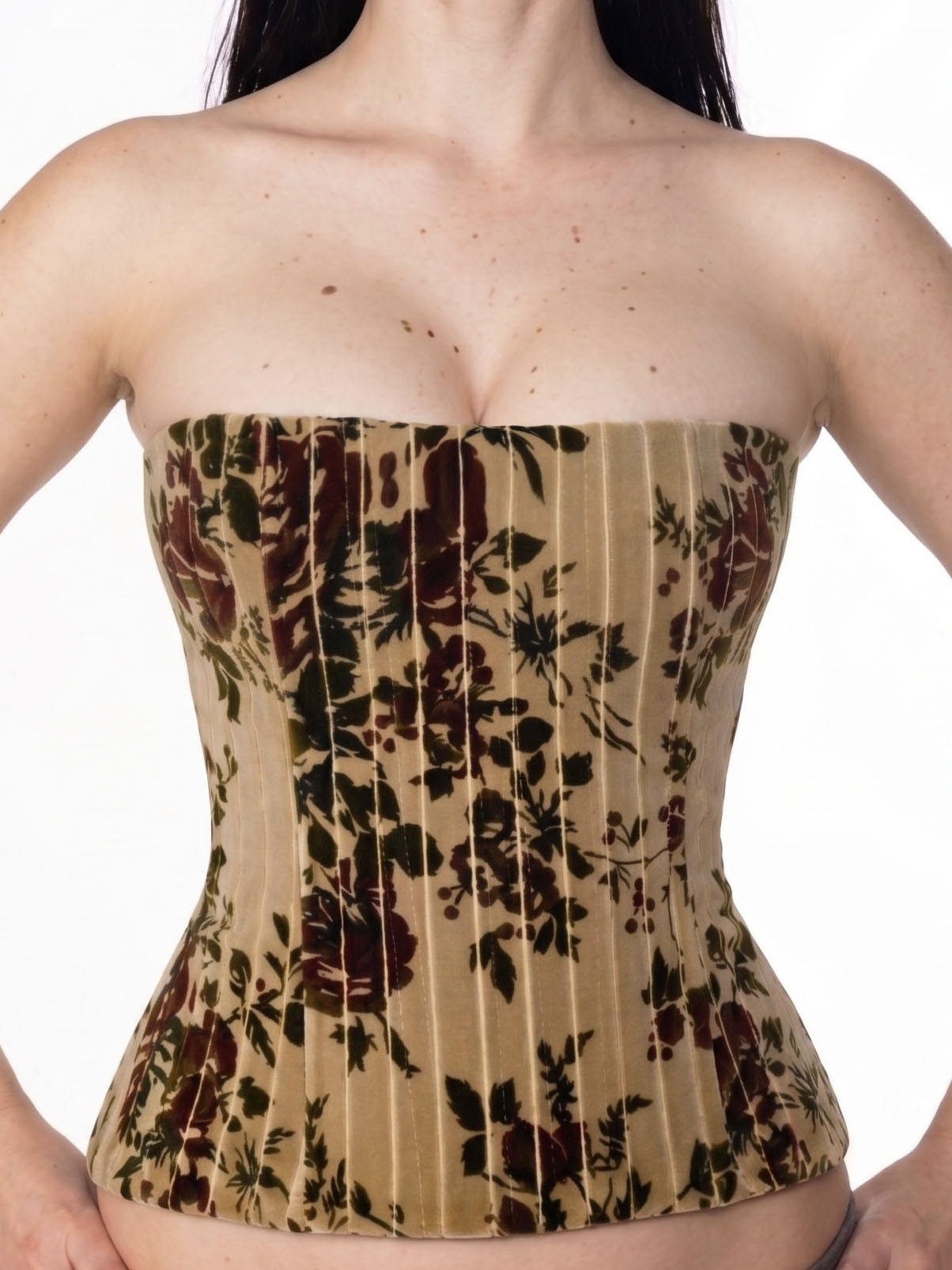 Floral Velvet Corset