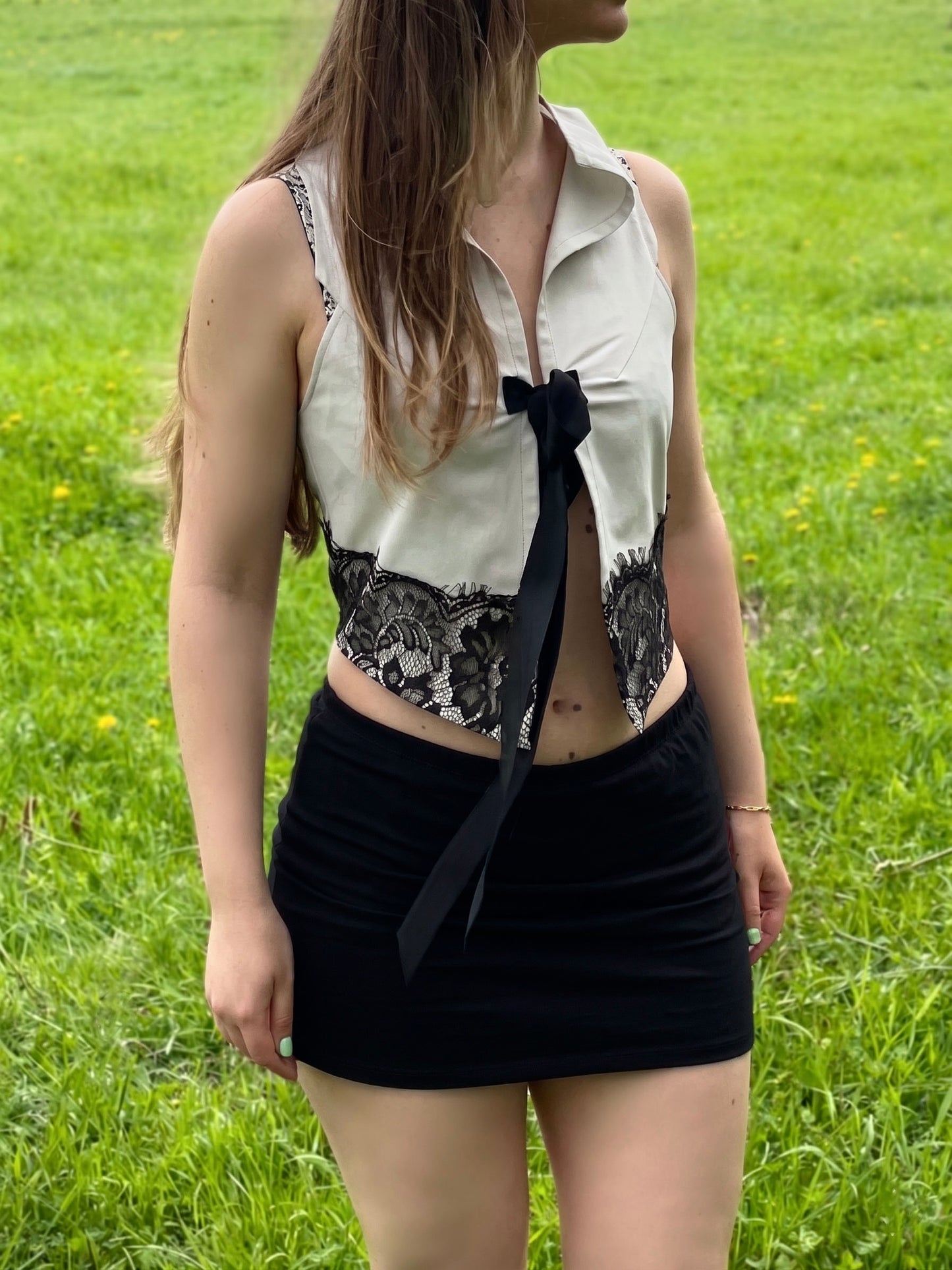 Lace Bow Top