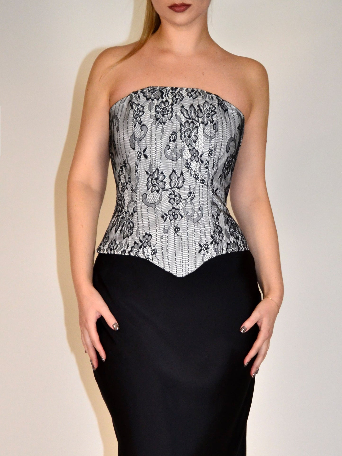 Black Lace Cotton Corset