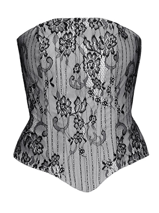 Black Lace Cotton Corset