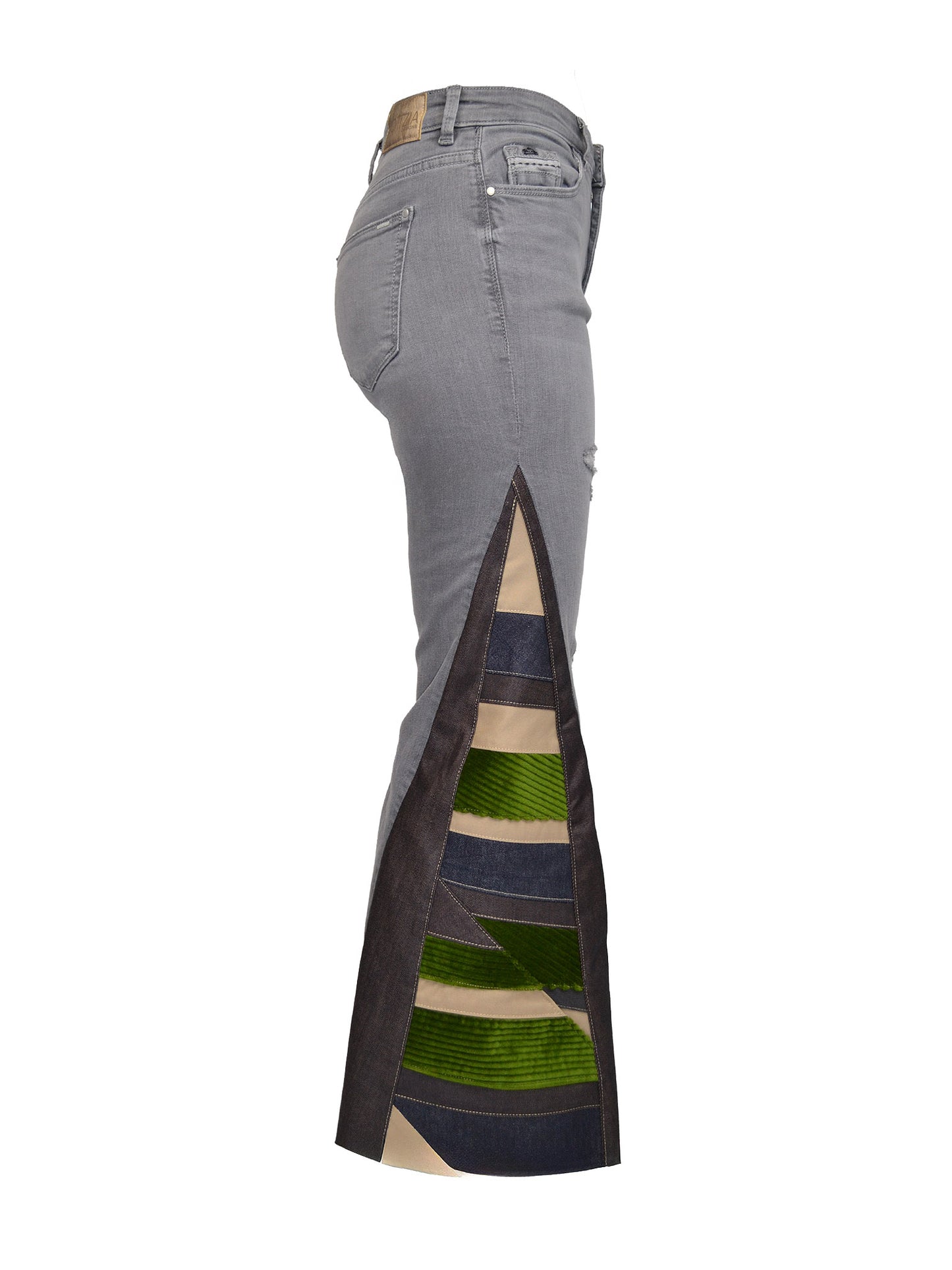 GREEN FLARED JEAN 02
