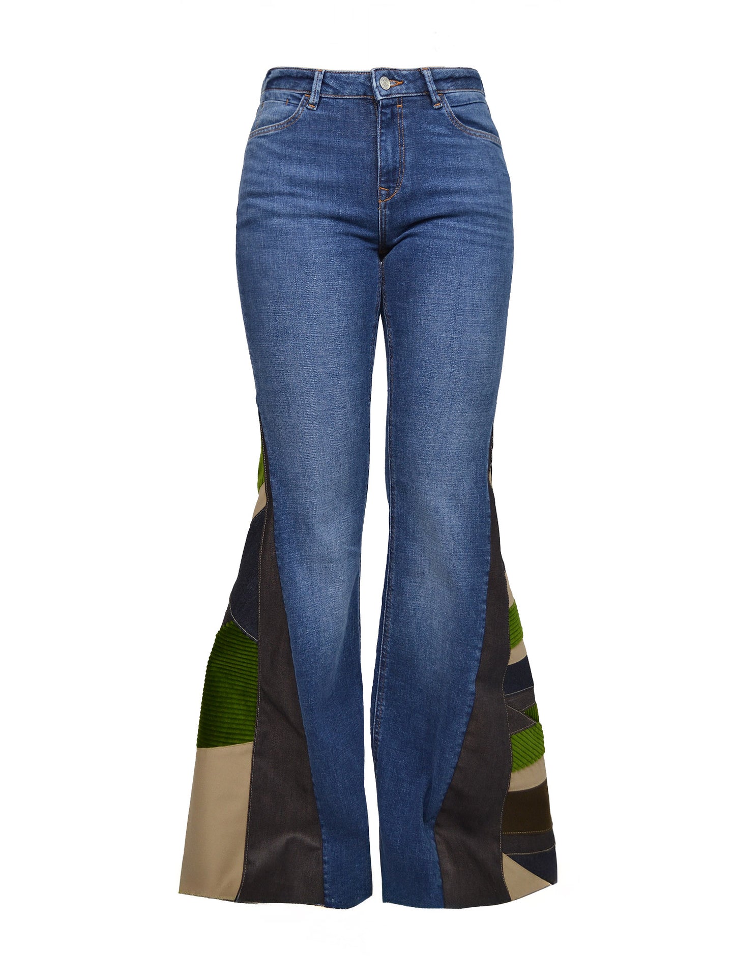 GREEN FLARED JEAN 02