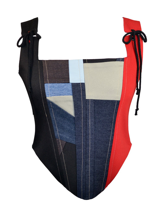 RED PATCHWORK CORSET