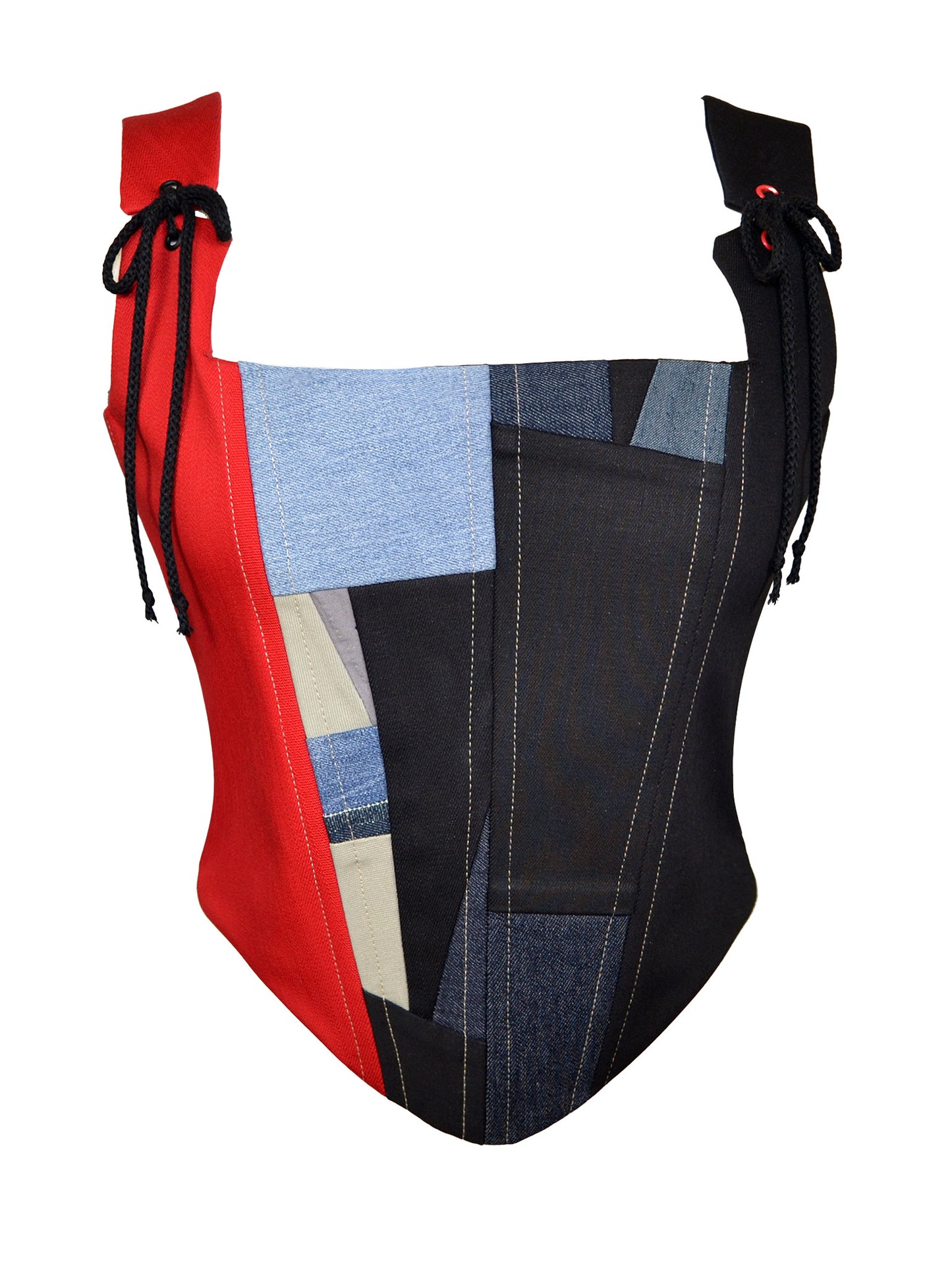 RED PATCHWORK CORSET