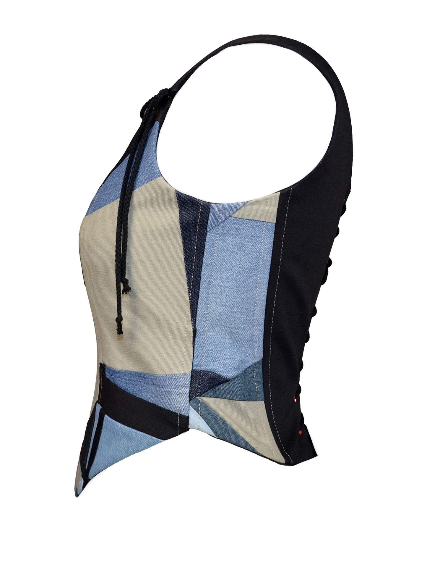 RED PATCHWORK CORSET