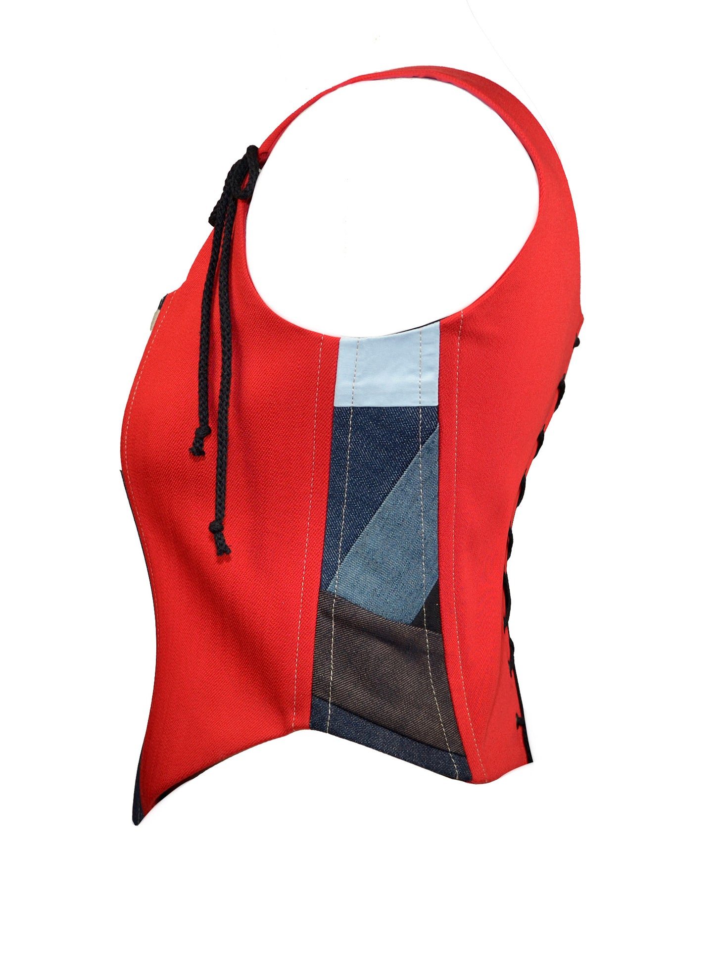 RED PATCHWORK CORSET