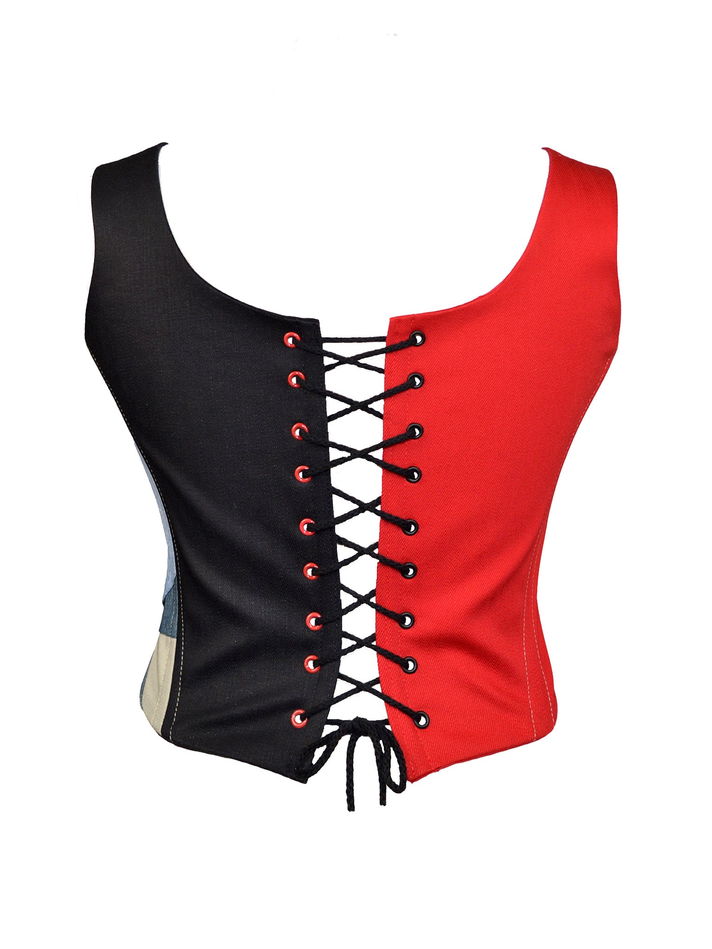 RED PATCHWORK CORSET