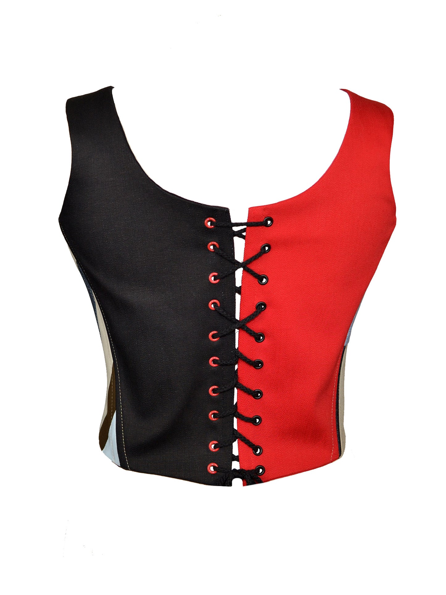 RED PATCHWORK CORSET