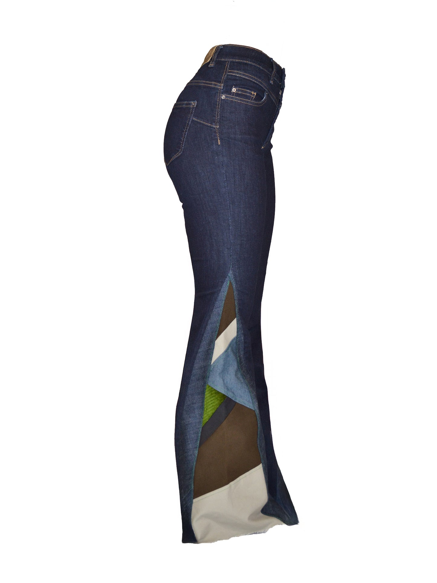 GREEN FLARED JEAN 02